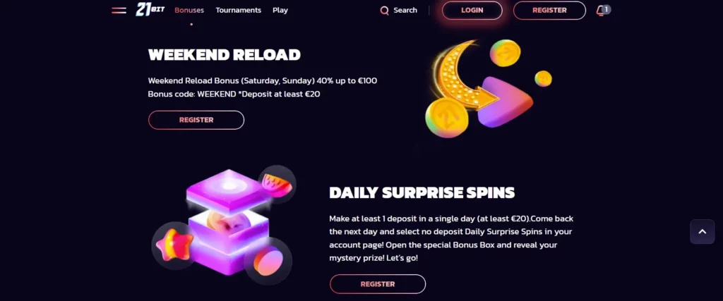 21bit Casino Bonus Terms and Wagering Requirements